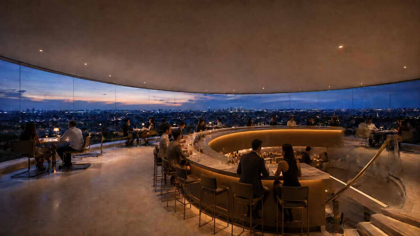 Render del bar giratorio del Ramada Chaco I