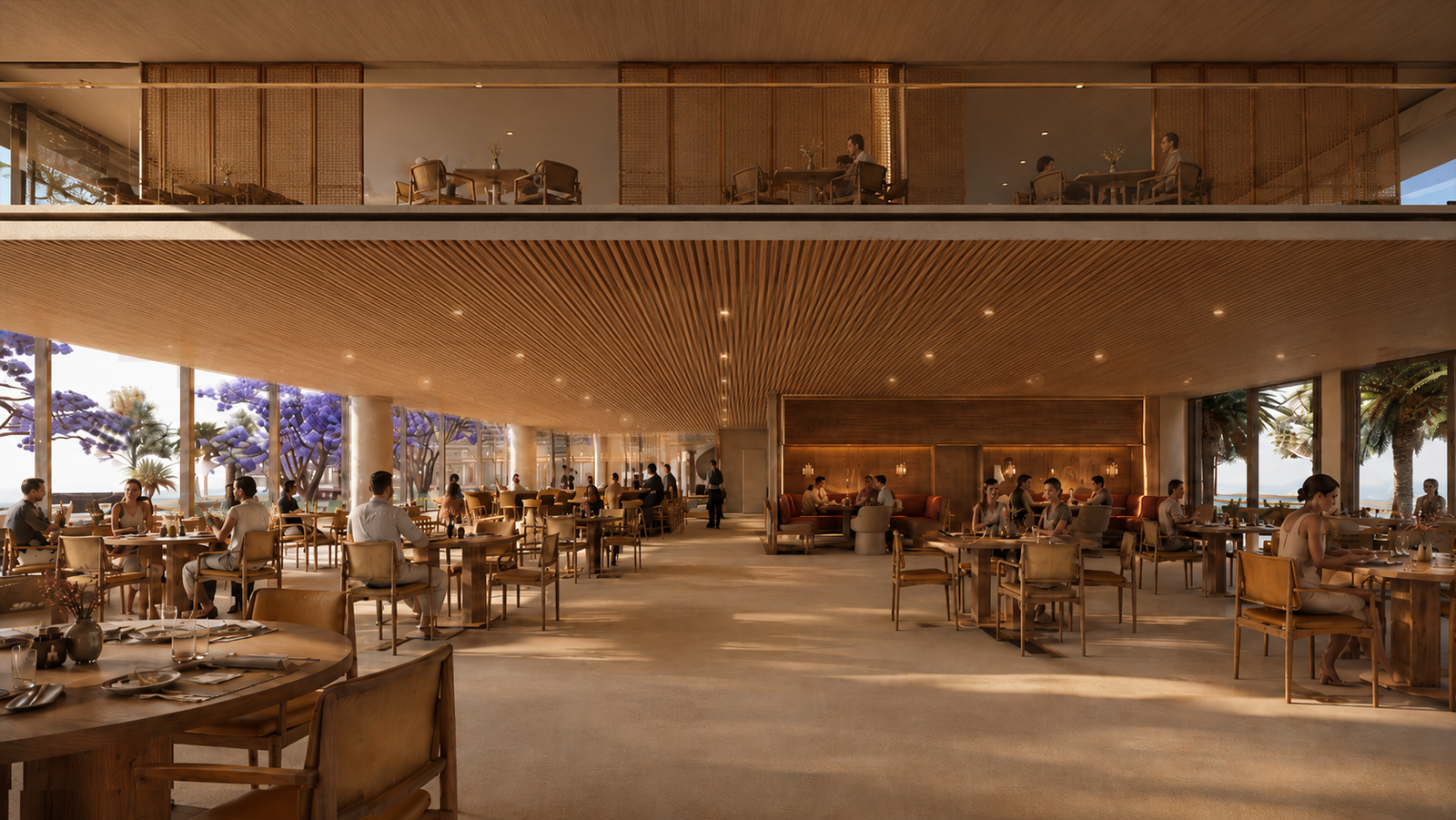 Render del restaurante del Ramada Chaco I